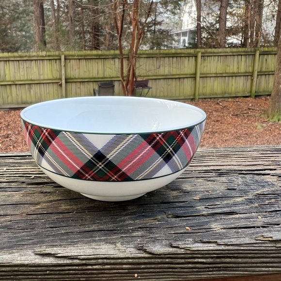 Mikasa Tartan White Bone China Fruit Desert Dish NWT - Picture 1 of 8